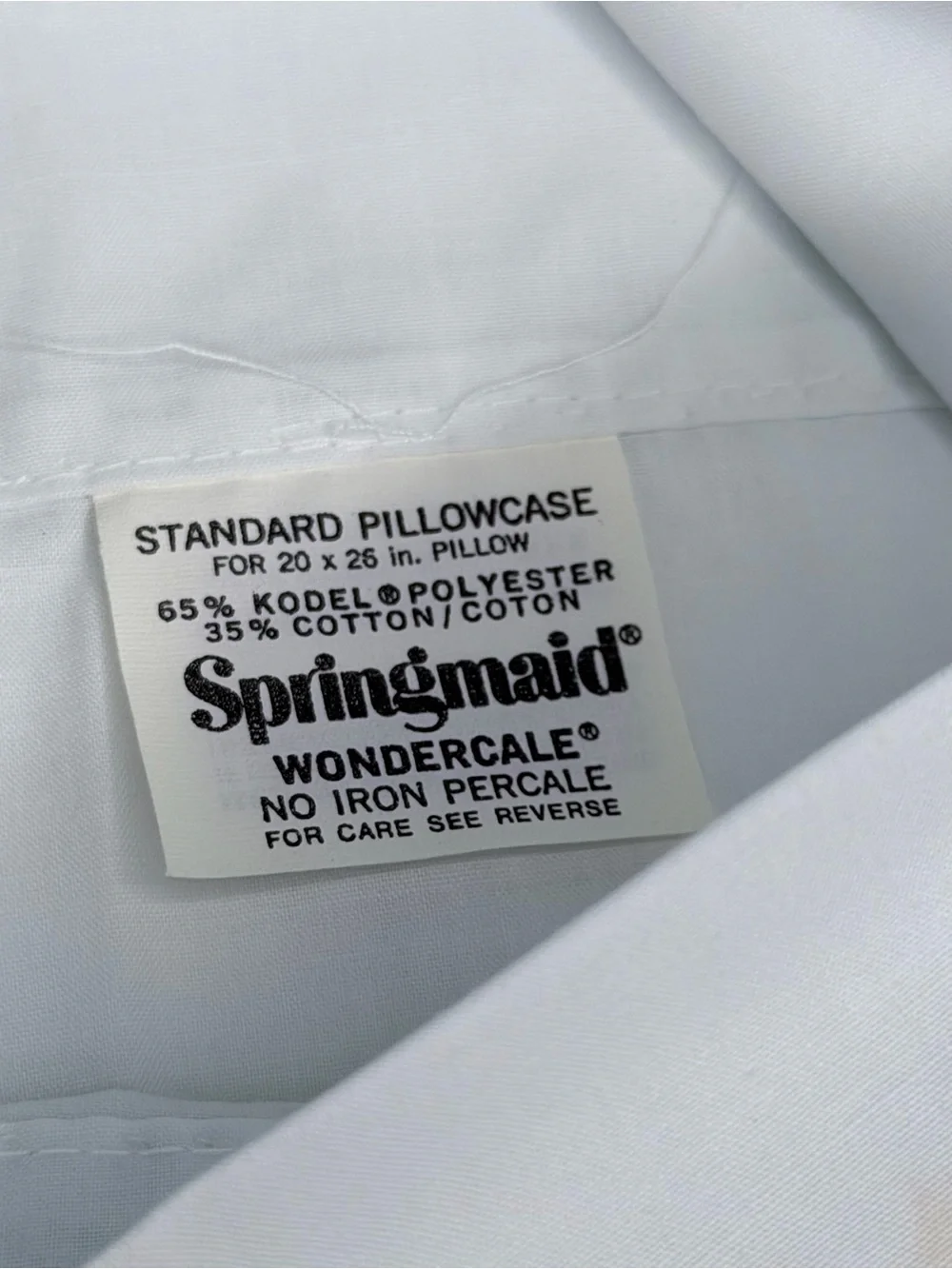 Vintage Springmaid Wondercale No Iron Queen Sz Sheet Set White Embroidered NEW